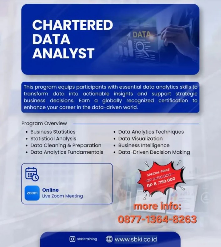 Training dan Sertifikasi CDA Chartered Data Analyst