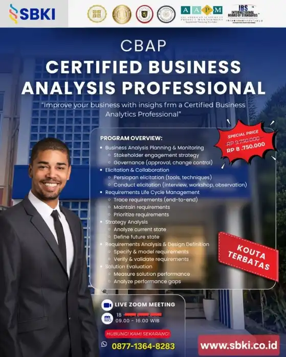 Training dan Sertifikasi CBAP Certified Business Analysis Professional