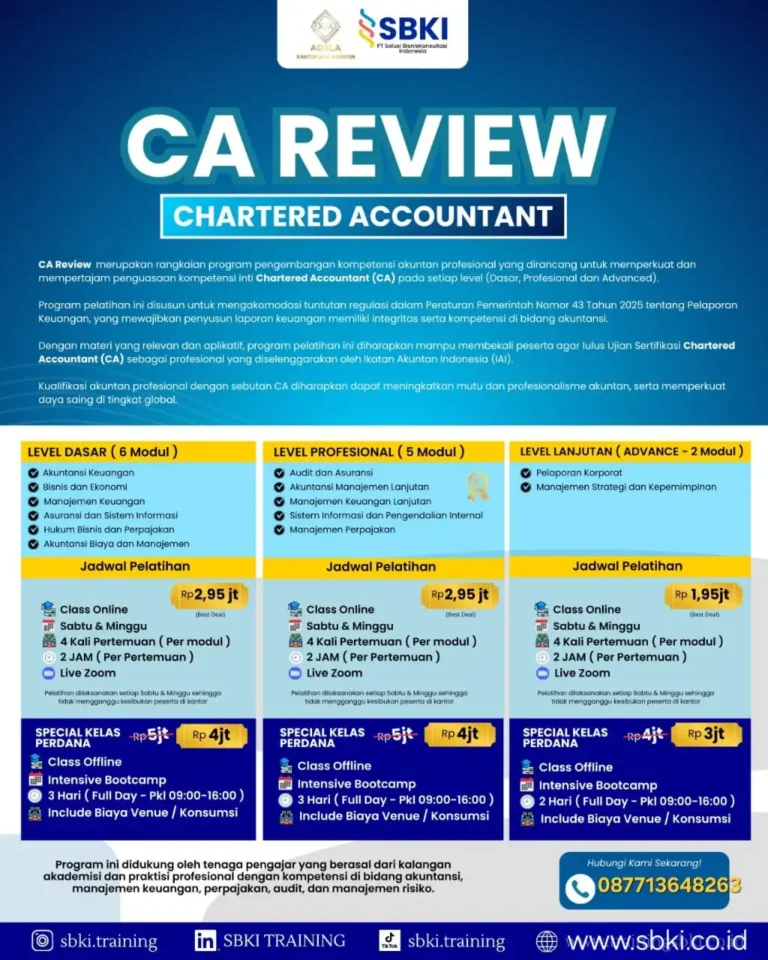Training dan Sertifikasi Chartered Accountant Review